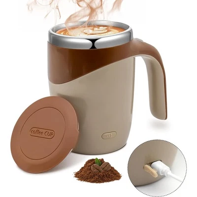 Automatic Self Mixing Magnetic Coffee Cup Stainless Steel Milk Self Stirring Mug - Image 1 of 4