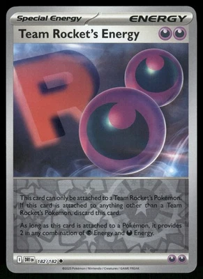 Team Rocket's Energy 182/182 DRI SV10: Destined Rivals Reverse Holo NM - Image 1 of 2