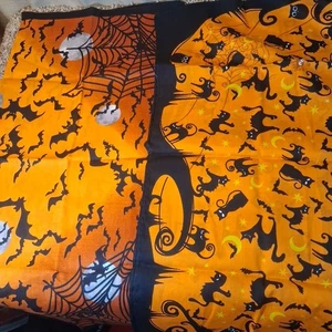 Pañuelos con estampado de Halloween pañuelo Hesd bufanda conjunto de 2 murciélagos gatos negros unisex - Imagen 1 de 7