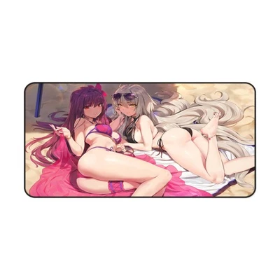Kawaii Anime Girl Desk Mat, Cute Pastel Mousepad XL XXL, Gift for Anime Fans - Image 1 of 4