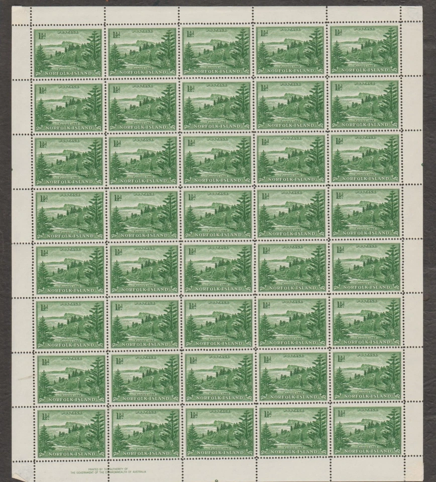 ISLAS NORFOLK - MNH COMPLETO DE 1 1/2d VALORES - 40 MUY BIEN - Foto 1 de 1