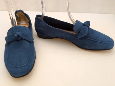 Замшевые мокасины с бантом Alexandre Birman Becky цвет Night Sky размер США 9 (39) (KS1) - Изображение 1 из 4