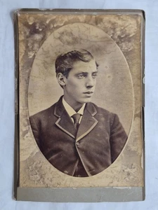 1870s Bradley & Rulofson Cabinet Card Portrait of Young Man, San Francisco, CA - Picture 1 of 3