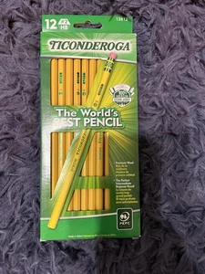 Ticonderoga Holz-Stifte, ungespitzt, 12 Stück (1er Pack), gelb - Bild 1 von 2