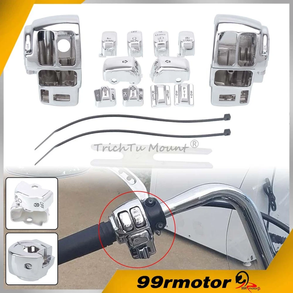 Switch Housings Caps kit Fit for Harley touring FLHTK FLHTCU FLTR FLHRC 96-2013 - Image 1 of 4