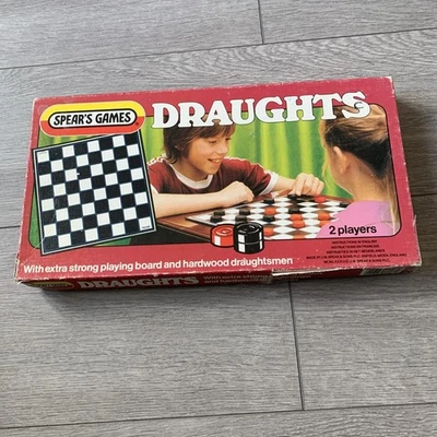 1983 SPEAR'S GAMES DRAUGHTS BOARD GAME 100% COMPLETE - Image 1 of 4