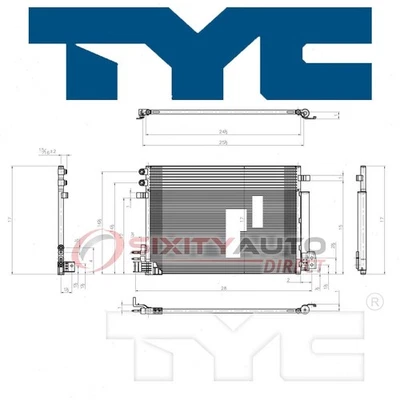 TYC AC Condenser for 2014-2016 Cadillac CTS 2.0L 3.6L L4 V6 AC Air jt Foto 1 de 4