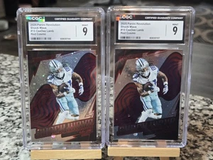 CGC 9 - 2x 2025 Panini Revolution Shock Wave CeeDee Lamb Red Cosmo /50 - Picture 1 of 5