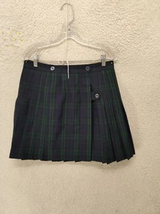 Flynn O'Hara Kilt Skirt Youth Girls 20XS Green Plaid Uniform School Made USA - Picture 1 of 17