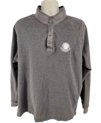 Suéter Henley Tenis Wimbledon The Championships XL Gris Botón Cuello Simulado Logo Foto 1 de 4