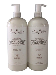 2 Acondicionador de hidratación diaria Shea Moisture 100 % aceite de coco virgen 34 oz con bomba - Imagen 1 de 7