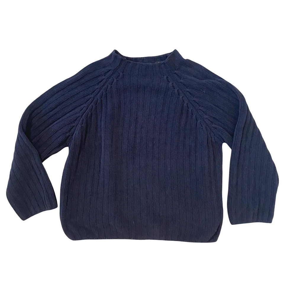 Suéter Grande Vintage Y2K DKNY Jeans Cuello Simulado Acanalado Suave Peso Pesado Foto 1 de 4