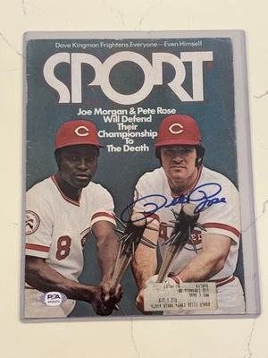 Pete Rose Signed August 1976 SPORT Magazine Cover PSA Authenticated Auto AK25075 - Image 1 of 4
