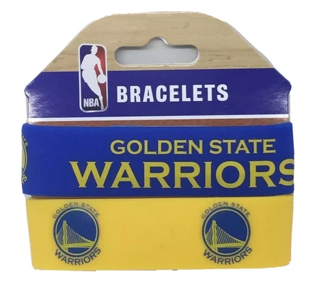 NBA Golden State Warriors Rubber Silicon Bracelet Wristband 2-Pack Cover