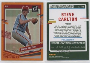 2023 Panini Donruss Holo Orange Steve Carlton #178 HOF