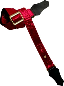 COURROIE GUITARE GET'M GET'M CRUSHED VELVET BURGUNDY - Picture 1 of 2