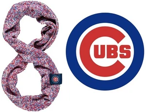 MLB Chicago Cubs Mujer Gruesa Infinita Bufanda Invierno Cálida - Imagen 1 de 4