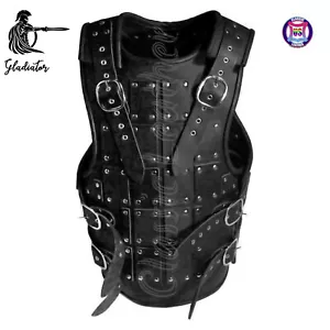 Armatura medievale in pelle mercenari brigandino cavaliere vichingo rinascimento LARP SCA - Foto 1 di 3