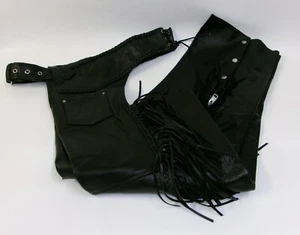 Hot Leathers Ladies Black Fringed Motorcycle Chaps XXL - Bild 1 von 6