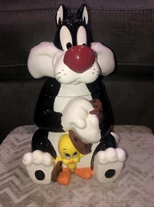 1997 WARNER BROS STUDIO STORE SYLVESTER & TWEETY KEKSDOSE LOONEY TUNES 13 1/2" - Bild 1 von 5