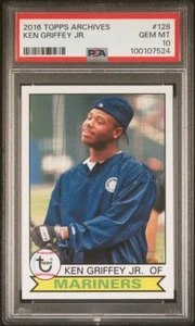 2016 Topps Archives Ken Griffey Jr #128 Mariners PSA 10 GEM MINT - Picture 1 of 2