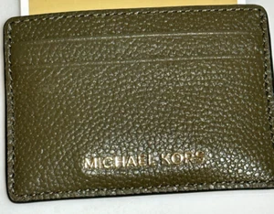 NEU Michael Kors oliv Money Pieces kleines Damson Leder Kartenetui Geldbörse $ 58 - Bild 1 von 10