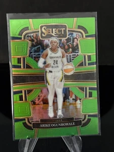 2024 PANINI SELECT WNBA ARIKE OGUNBOWALE /75 NEON GREEN PRIZM - Picture 1 of 2