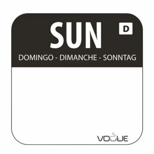 Vogue auflösbare Etiketten Sonntag Lebensmittelsicherheit Tag - 20 mm Packung mit 1000 - Bild 1 von 1