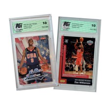 Zion Williamson 2019 Panini Instant #76 Lebron James 2003 USA Rookie Card PGI 10