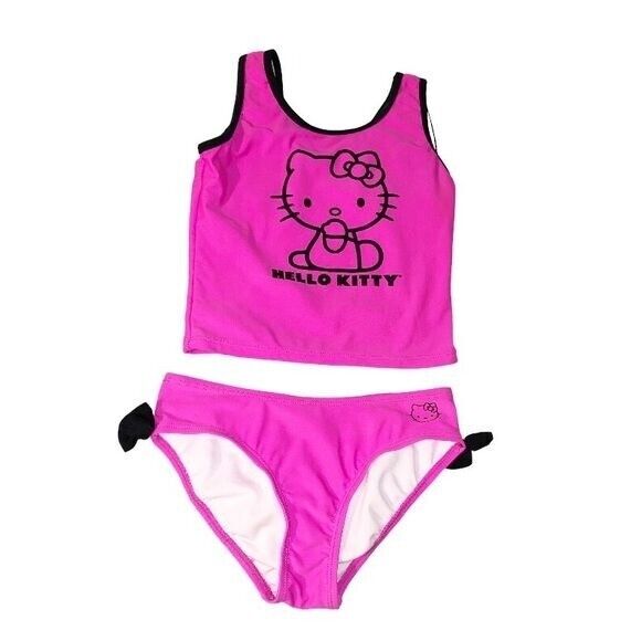 Girl's HELLO KITTY by Sanrio Swimsuit Bathing Suit Tie Dye 7/8 NWT