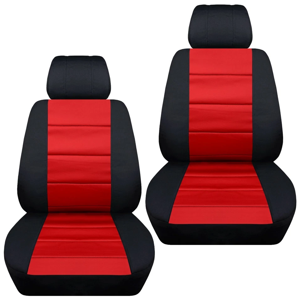 Juego fundas asiento coche delanteras se adapta a Nissan Cube 2009-2014 negro y rojo Foto 1 de 1