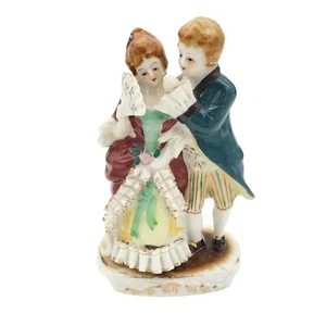 Courting Couple Occupied Japan Porcelain Figurine French Court Romantic Small - Picture 1 of 6