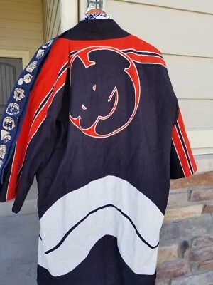 *RARO* CHAQUETA KIMONO HAORI SUMO de tela de algodón personalizada japonesa (Sadogatake Beya) Foto 1 de 4
