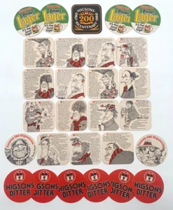17 Original berühmte alte Higsonians Biermatten (HIGSONS BREWERY) plus 11 andere - Bild 1 von 18