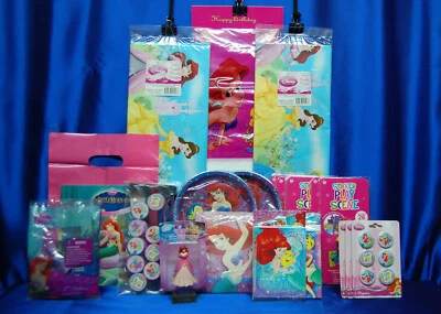 Вечериночный набор Little Mermaid No 36 приглашает благодарственные тарелки салфетки воздушные шары вечеринка Ariel - Изображение 1 из 4
