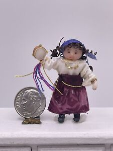 Vintage Artisan ANN ANDERSON Gypsy Girl Doll Dollhouse Miniature 1:12
