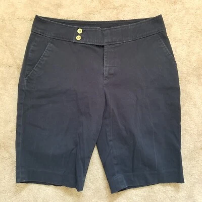 Chaps Womens Navy Blue Twill Cotton Chino Shorts Size 4 - Image 1 of 4