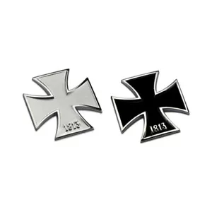1813 Iron Cross 3D Metal Car Emblem - Black Military Hood/Trunk Badge, Rustproof - Bild 1 von 4