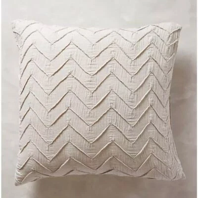 Anthropologie Chevron Texturizado Euro Sham Nuevo Foto 1 de 3