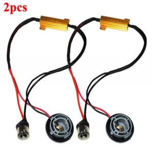 2x 1156 7506 Hyper Flash Fix No Error Wiring Adapters for LED Turn Signal Lights - Picture 1 of 8