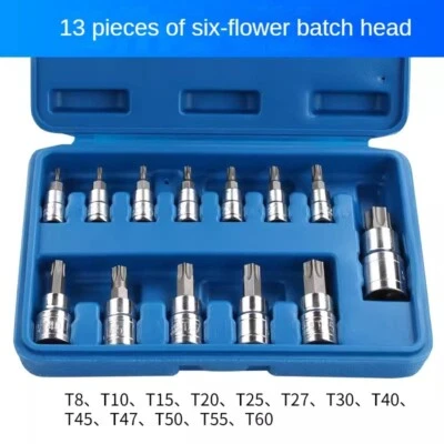 13 Pieces Inner Hexagonal Flower Bit Hexagonal Socket Bit Set Inner Hexagonal - Image 1 of 4