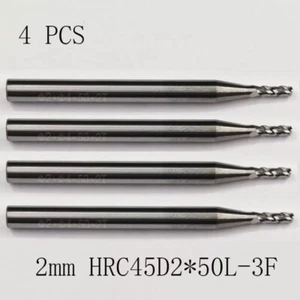 4PCS 2mm HRC45 3 flute Tungsten Carbide End Mill milling cutter CNC for aluminum - Picture 1 of 8