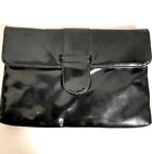 Vintage Black Patent Leather Clutch Should’ve Bag Purse 