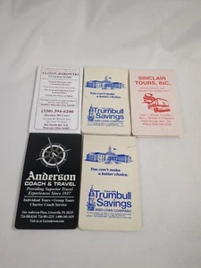 Lot Of 5 Vintage Advertising Notepads, Small Pads, Funeral Home, Bank, Bus Tours - Picture 1 of 11