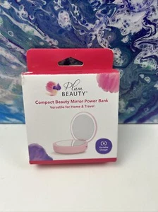 Plum Beauty Compact Beauty Led  Mirror Phone Power Bank Usb Charger Home Travel - Picture 1 of 5