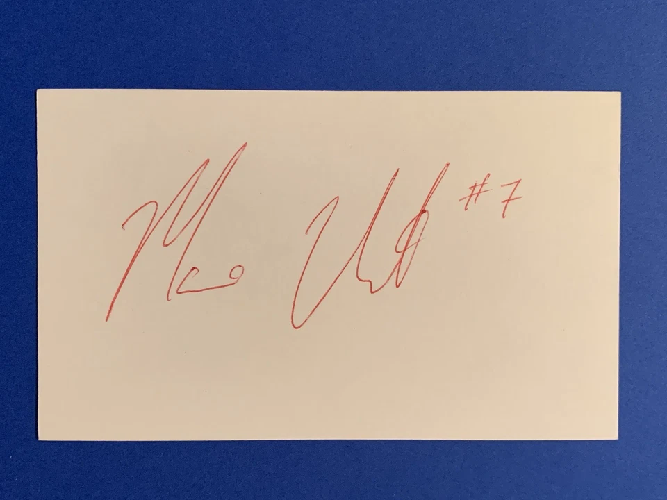 MARIO URRUTIA #7 Signed LOUISVILLE CARDINALS 3x5 Index Card Autograph Auto - Image 1 of 1