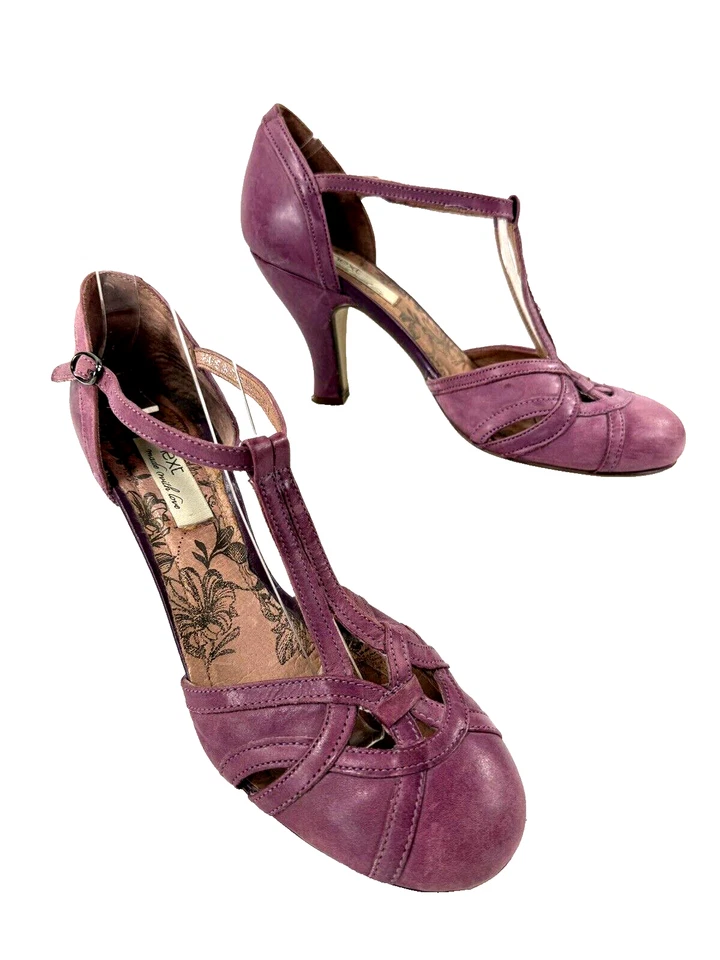 Zapatos de salón NEXT de cuero púrpura talla 9 Foto 1 de 4
