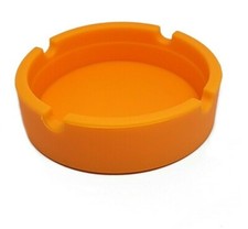 AshTray Silicone Round Mould Orange Cigarette Ash Tray Anti-slip Holder Tobacco