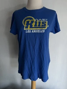 LOS ANGELES RAMS x KISS FM 102.7 Women's NFL Radio Promo T-Shirt Size Large (XL) - Picture 1 of 4