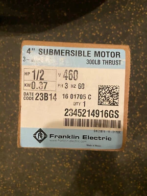 Motor Bomba Sumergible Eléctrica Franklin 1/2hp 460V Foto 1 de 2
